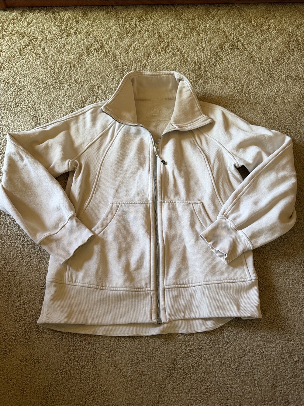 Lululemon Scuba Oversized Funnel Neck Full Zip - Cream
